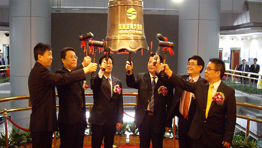 2011年，公司在深圳证交所中小板市场上市